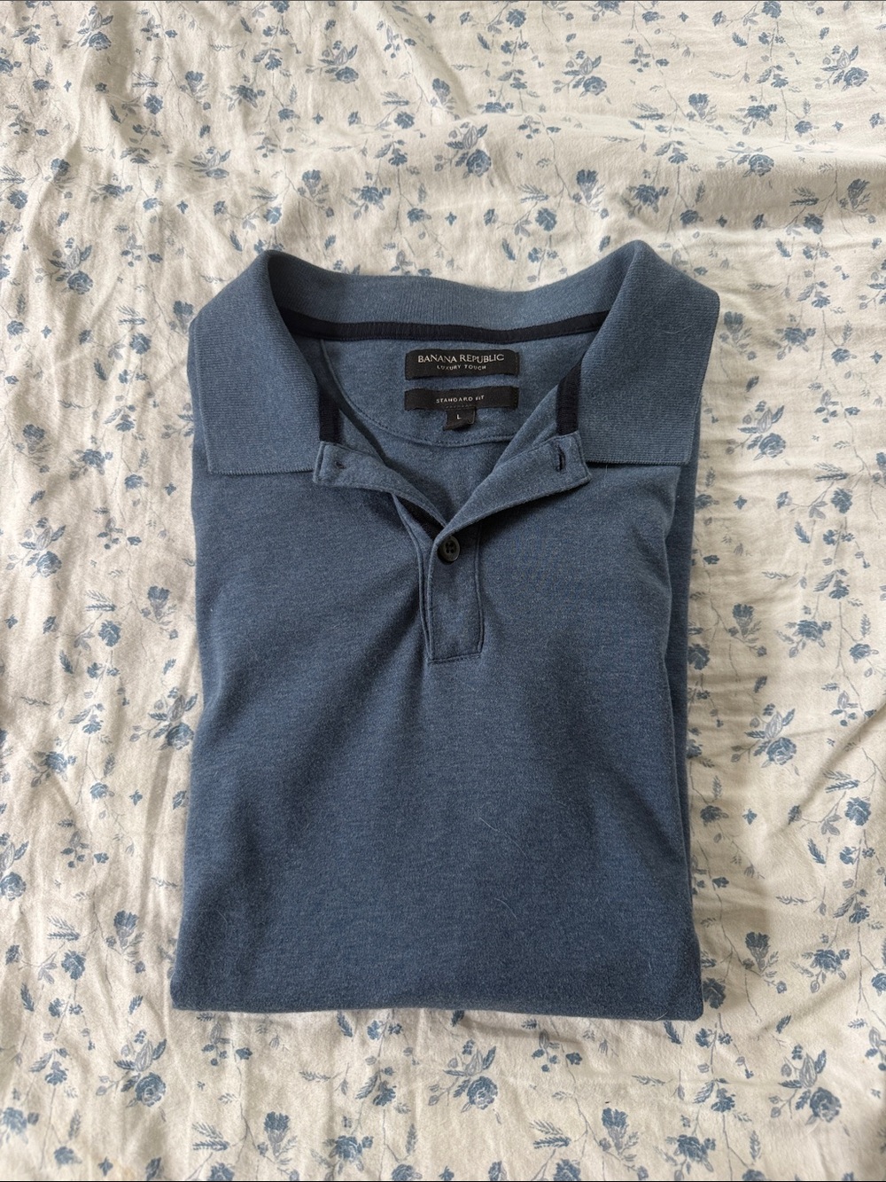 Banana Republic Men's Slate Blue Polo
